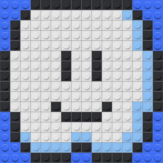 Mosa&iuml;que briques LEGO Nuage lakitu Mario Bros